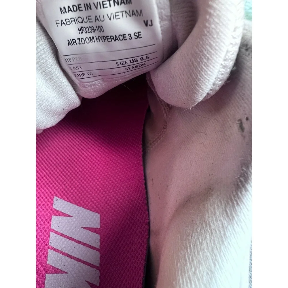 Nike Air Zoom Hyperace‎ 3 SE White Pink Mint Volleyball Shoes HF3239-100 W 8.5